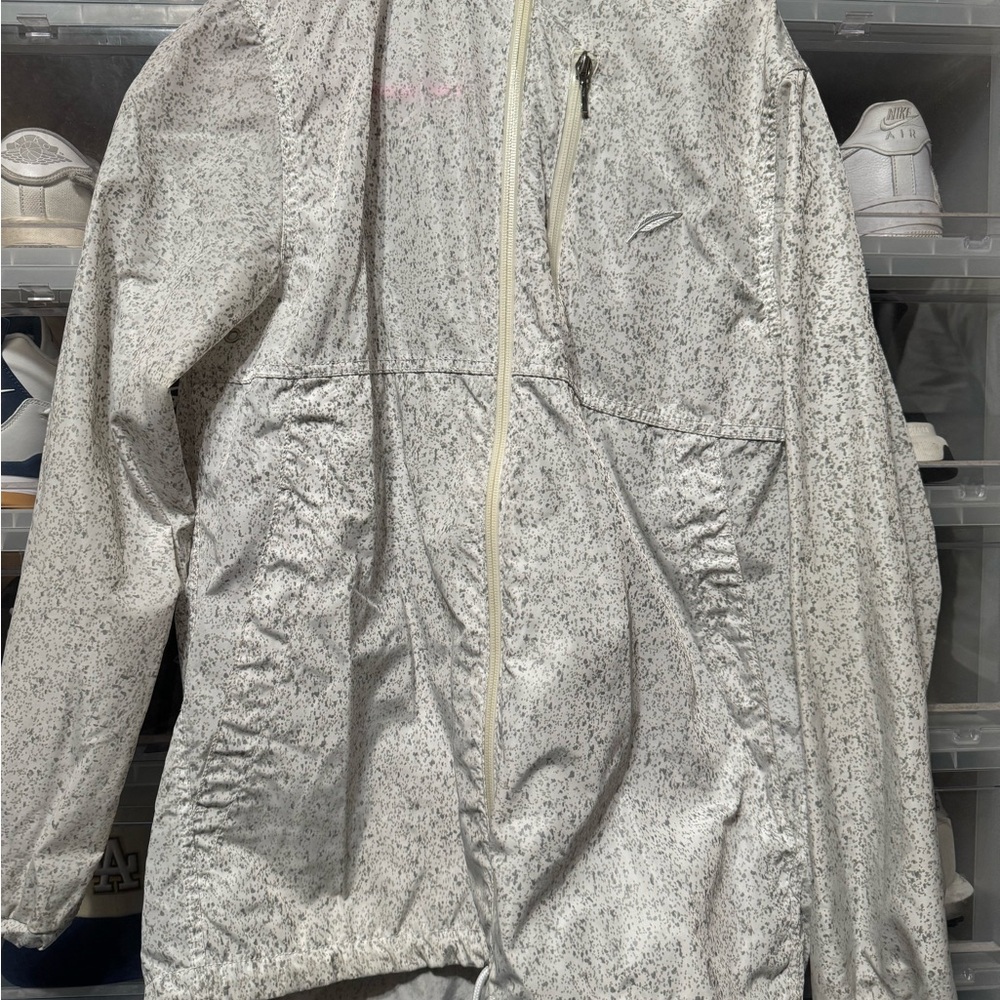 Publish White and Black Speckled Windbreaker